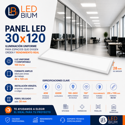 Panel LED 30x120