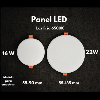Panel LED Ajustable Sin Marco