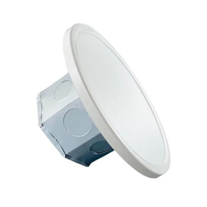 Panel LED ajustable slim con su caja de conexión, vista lateral