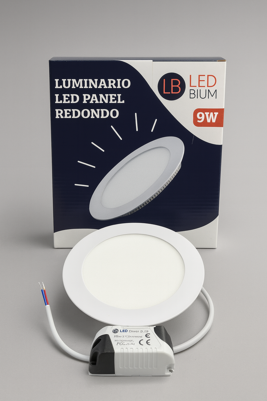 Caja del panel LED empotrable redondo slim junto al panel