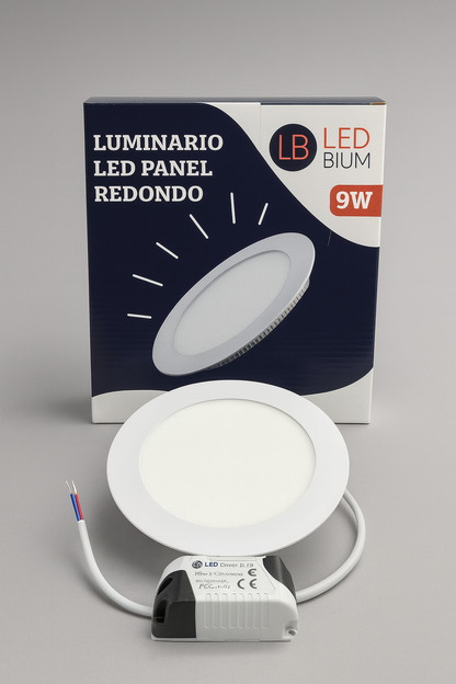 Caja del panel LED empotrable redondo slim junto al panel