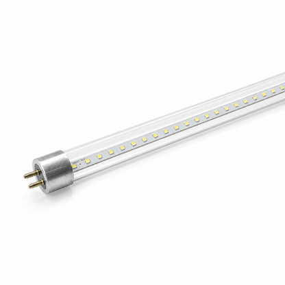Tubo LED T5 de vidrio transparente con pines en el extremo