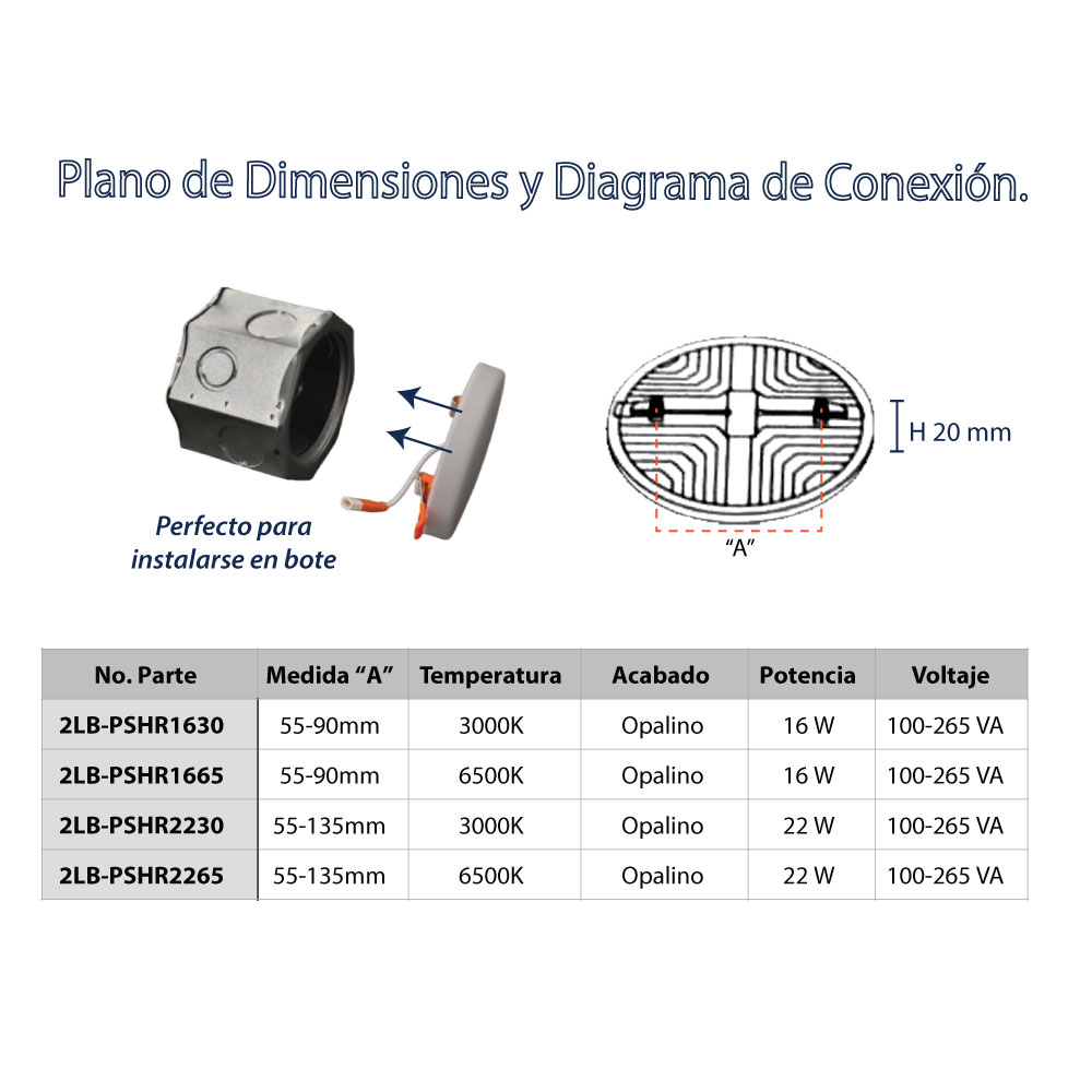 Dimensiones Aspirina